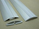 F001 2m Length, Flat Aluminium Profile for LED Strip Light - Mixed Supply - Falcon Electrical UK