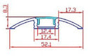 F001 2m Length, Flat Aluminium Profile for LED Strip Light - Mixed Supply - Falcon Electrical UK