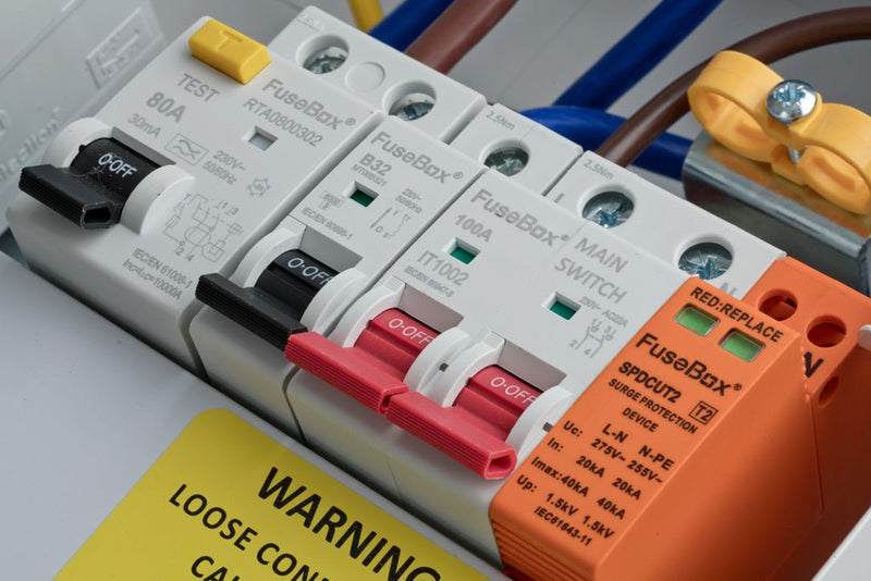 Fusebox F2010DXA 10 Way Type A Dual RCD Consumer Unit w- T2 SPD - Fusebox - Falcon Electrical UK