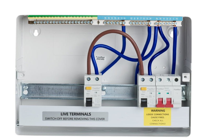 Fusebox F2011DA 7 Way, Dual 80A RCD Consumer Unit (Type A) - Fusebox - Falcon Electrical UK