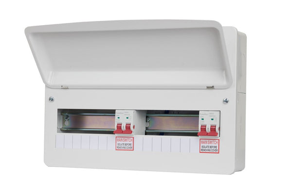 Fusebox F2014DT 14 Way Dual Tariff Consumer Unit (2x100A Main Switch) - Fusebox - Falcon Electrical UK