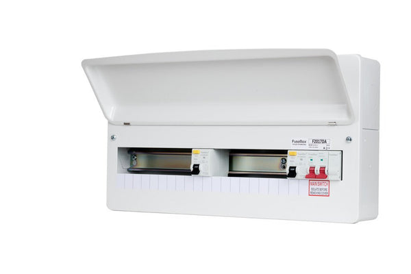 Fusebox F2017DA 17 Way, Dual 80A RCD Consumer Unit (Type A) - Fusebox - Falcon Electrical UK