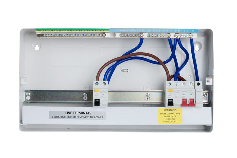 Fusebox F2017DA 17 Way, Dual 80A RCD Consumer Unit (Type A) - Fusebox - Falcon Electrical UK