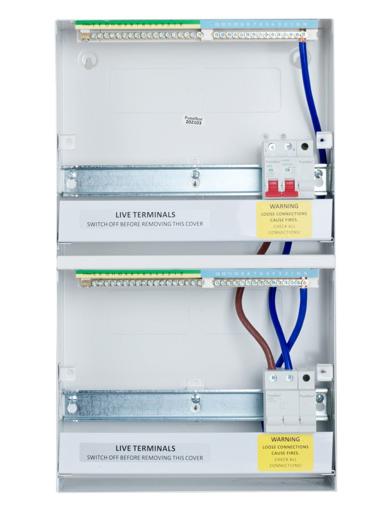 Fusebox F2022M 22-way (11-11) (100A Main Switch) - Fusebox - Falcon Electrical UK