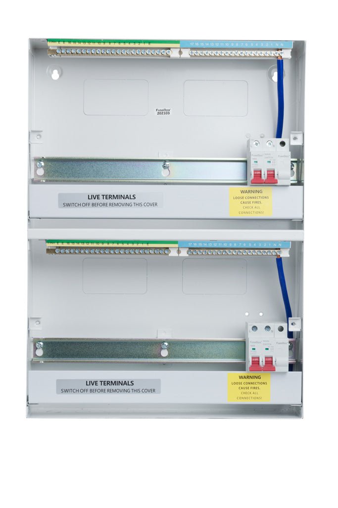 Fusebox F2030MDT 30 Way Consumer Unit (15-15) 2 Ã— 100A Main Switch - Fusebox - Falcon Electrical UK