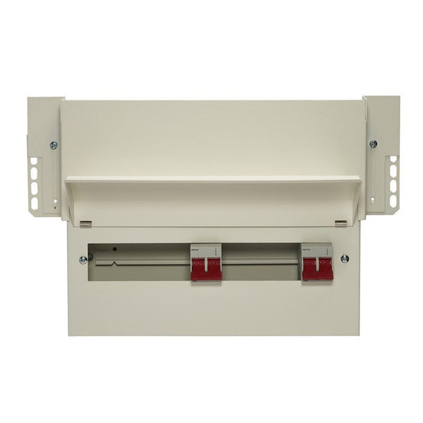 wylex F43NMHIIX12DT 12 Way Dual Tariff Meter Cabinet Consumer Unit 2x 100A Main Switch, Flexible Configuration - Wylex - Falcon Electrical UK