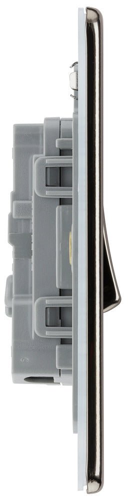BG FBN13 Screwless Flatplate Black Nickel Intermediate Switch, 10Ax 2 Way - BG - Falcon Electrical UK