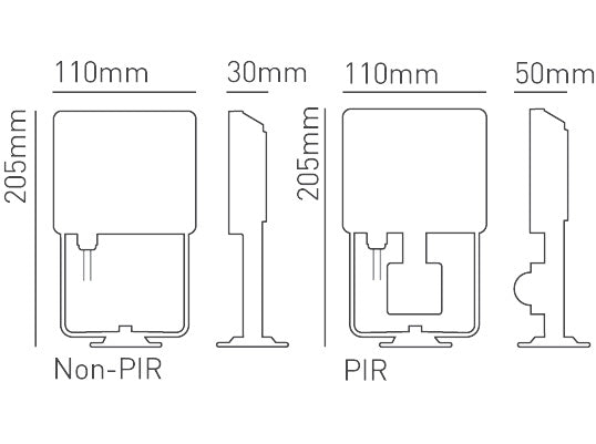 Collingwood Colour Switchable PIR LED Floodlights, 10W (FL01BPCS)