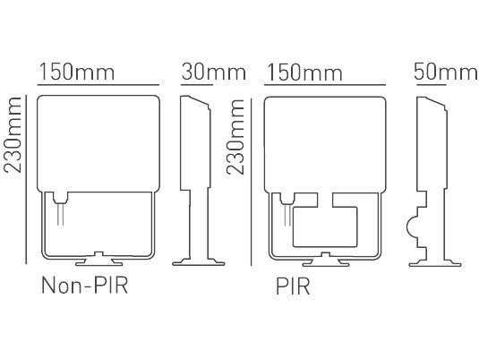 Collingwood Colour Switchable PIR LED Floodlights, 20W (FL02BPCS) - Collingwood - Falcon Electrical UK