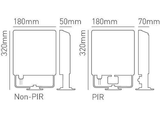 Collingwood Colour Switchable PIR LED Floodlights, 50W (FL05BPCS) - Collingwood - Falcon Electrical UK