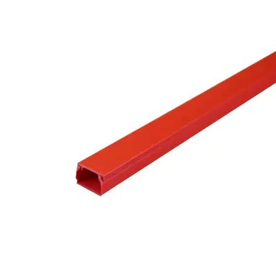FSA1R 16x16mm Red, Self-Adhesive PVC Mini-Trunking (3 X 1M Lengths) - Mixed Supply - Falcon Electrical UK