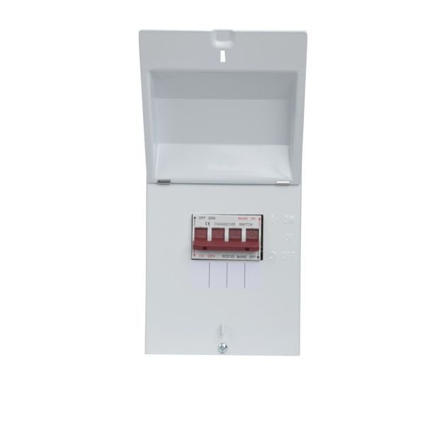 Fusebox SCO125 125A Changeover Switch 1P + N In metal enclosure - Fusebox - Falcon Electrical UK