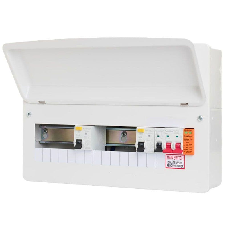 Fusebox F2016DX100 16 Way Type A Dual RCD Consumer Unit w- T2 SPD - Fusebox - Falcon Electrical UK