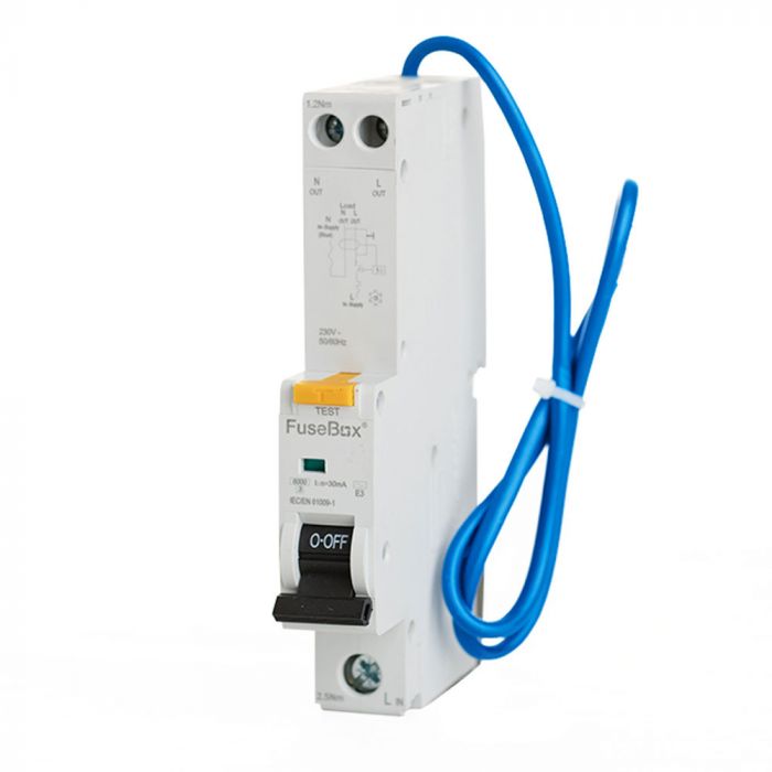 Fusebox RTA062530B 25A RCBO 6kA 1 pole (B CURVE) Type A - Fusebox - Falcon Electrical UK