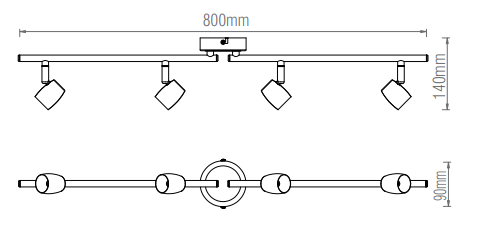 Saxby G5503177 50W Palermo 4-Light Bar - Saxby - Falcon Electrical UK