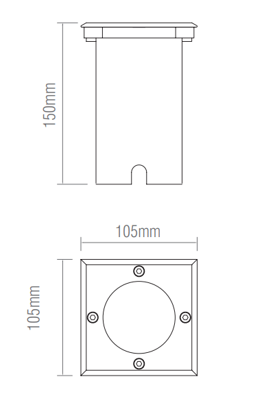 Saxby GH88042V 50W IP65 Pillar Square Light - Saxby - Falcon Electrical UK