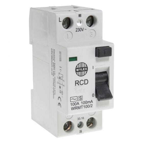 Wylex WRMT100-2 100A 100mA DP Type A TD RCCB
