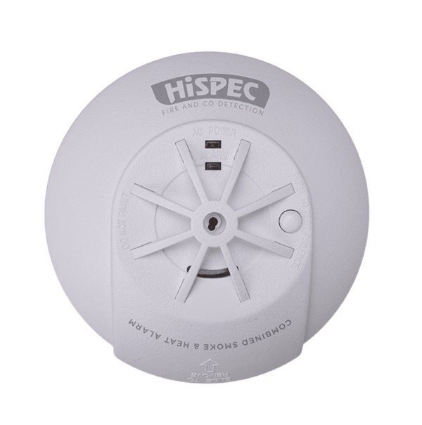 HiSpec HSSA-PH-FF10 Combo Fast Fix Mains Smoke & Heat Detector w- 10yr Rechargeable Battery - HiSpec - Falcon Electrical UK