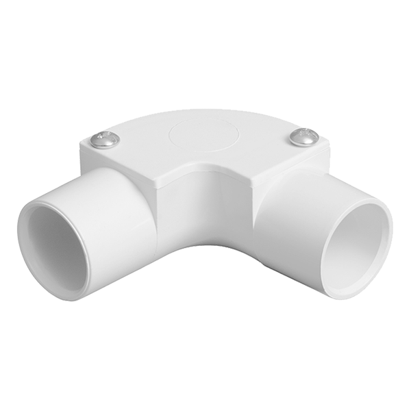 IE20WH 20mm White PVC Inspection Elbow - Mixed Supply - Falcon Electrical UK