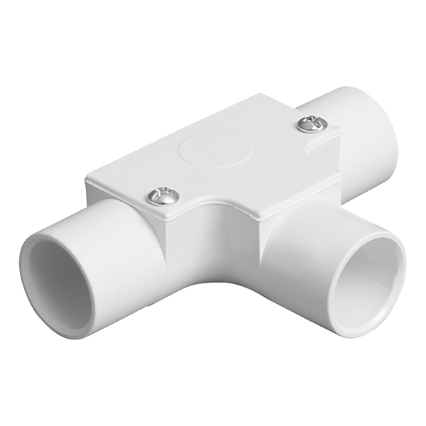 IT20WH 20mm White PVC Inspection Tee - Mixed Supply - Falcon Electrical UK