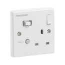 Greenbrook K21WPAPN-C RCD SINGLE SWITCHED SOCKET WHITE PASSIVE 30mA - Greenbrook - Falcon Electrical UK