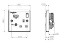 Greenbrook K21WPAPN-C RCD SINGLE SWITCHED SOCKET WHITE PASSIVE 30mA - Greenbrook - Falcon Electrical UK
