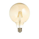 Searchlight L4547-6WW DIMMABLE LED FILAMENT GLOBE LAMP (125MM) AMBER GLASS, E27 6W - Searchlight - Falcon Electrical UK
