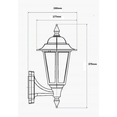 Knightsbridge LED Lantern, 230V Rated, IP54 (LANT1) - Knightsbridge - Falcon Electrical UK