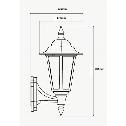 Knightsbridge LED Lantern, 230V Rated, IP54 (LANT1) - Knightsbridge - Falcon Electrical UK