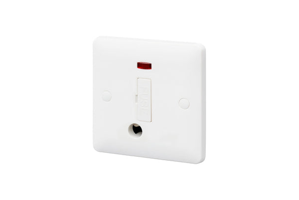 MK Base 1G 13A UNSWT Fuse Con Unit + Neon & Flex (MB1030WHI)