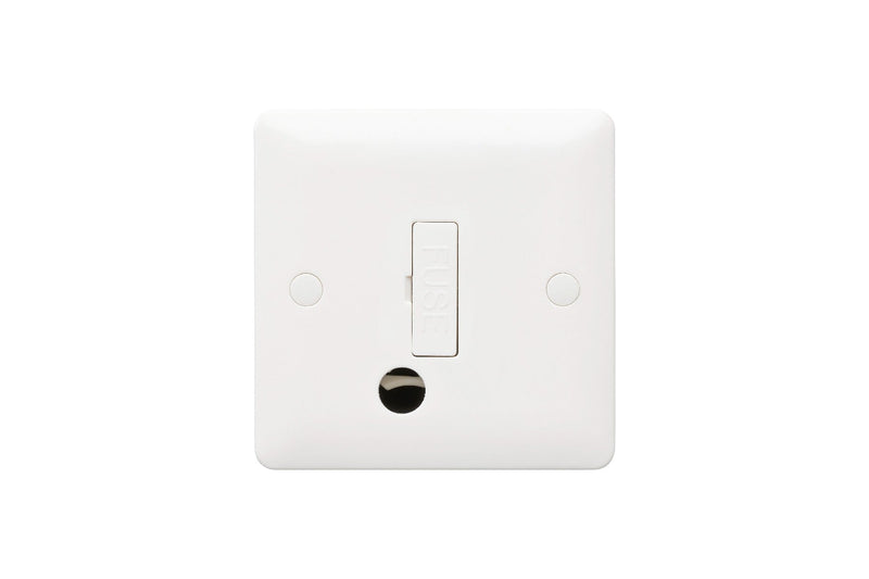 MK Base 1G 13A Unswt Fused Con Unit with Flex (MB1031WHI)