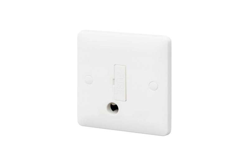 MK Base 1G 13A Unswt Fused Con Unit with Flex (MB1031WHI)