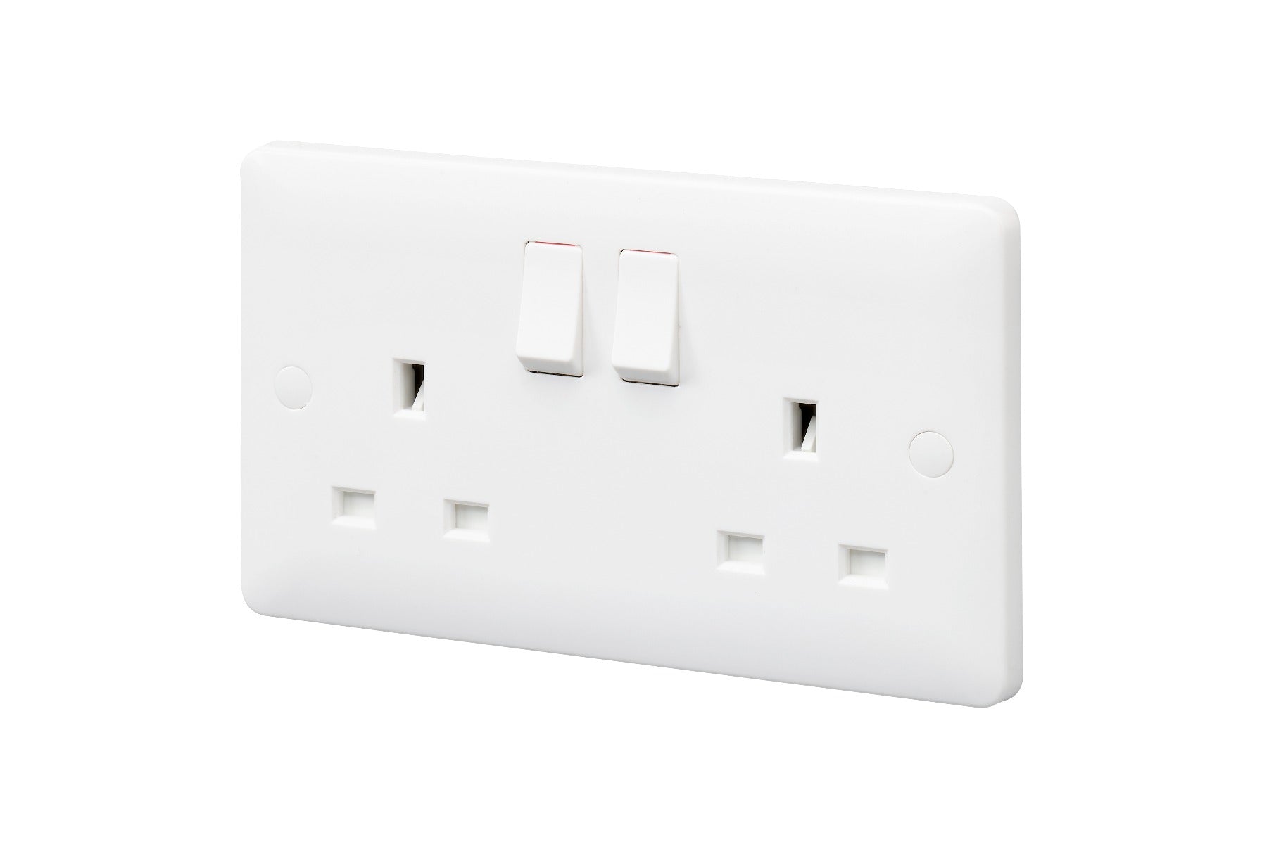 MK Base 13A 2G SP Switched Socket (MB2747WHI) - MK - Falcon Electrical UK