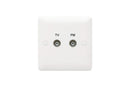 MK Base 1G Double Outlet TV-FM Isolated Socket (MB3523WHI)