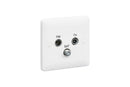MK Base 1G Triple Outlet TV-FM-SAT Tripflexer (MB3553WHI)