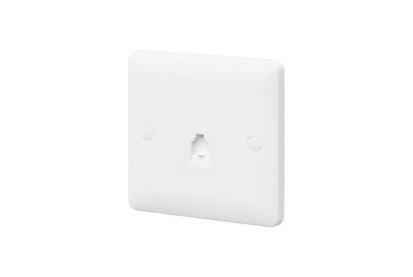 MK Base 1G RJ11 4 Wire Telephone Socket (MB417WHI)