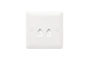 MK Base 1G DOUBLE RJ11 4 Wire Telephone Socket (MB418WHI)