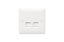 MK Base 1G Double RJ45 CAT6 Data Socket (MB429WHI)