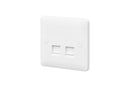 MK Base 1G Double RJ45 CAT6 Data Socket (MB429WHI)