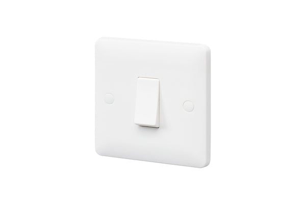 MK Base 10AX 1G 1-way Switch - Small Rocker (MB4861W1WHI)