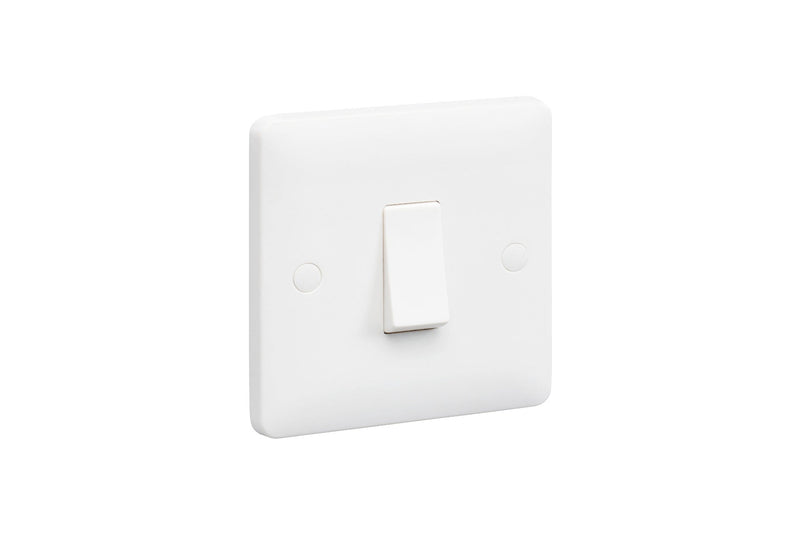 MK Base 10AX 1G 1-way Switch - Small Rocker (MB4861W1WHI)