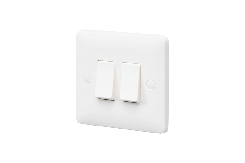 MK Base 10AX 2G 1- Way Switch - Small Rocker (MB4862W1WHI)