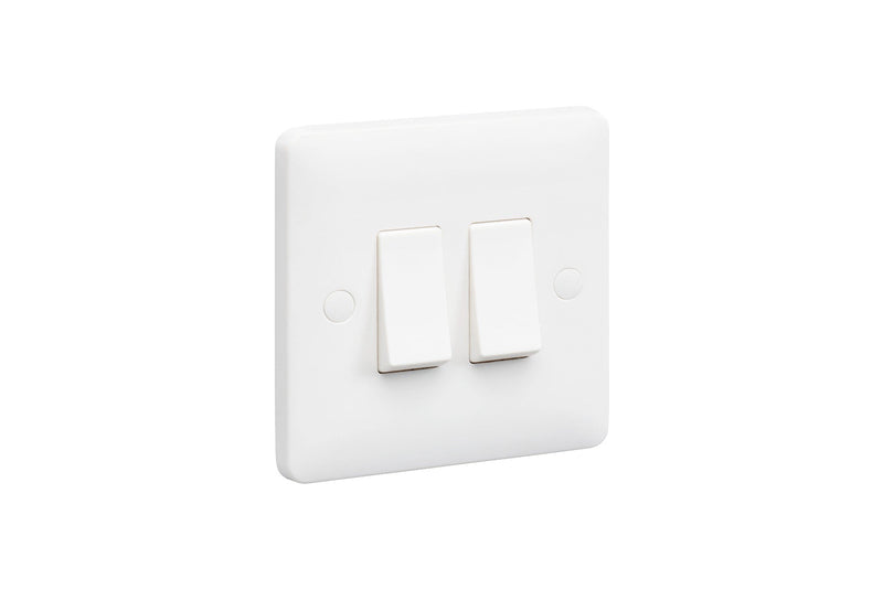 MK Base 10AX 2G 1- Way Switch - Small Rocker (MB4862W1WHI)