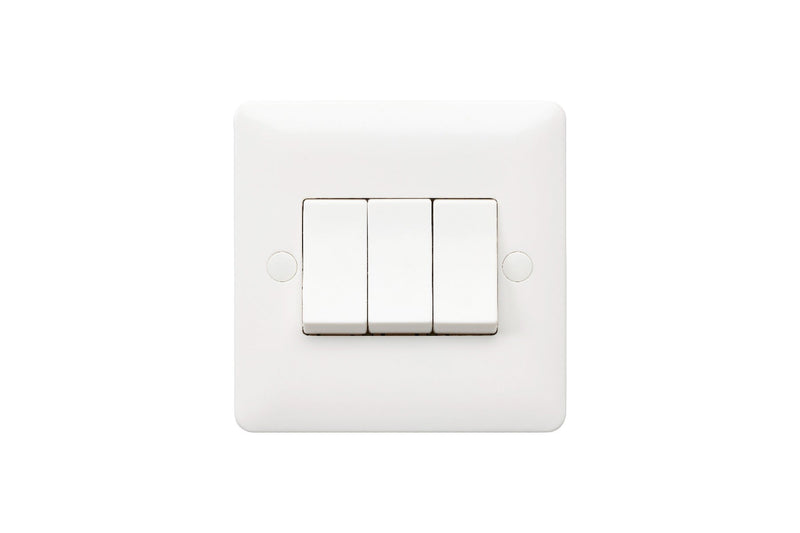 MK Base 10AX 3G 1WAY Switch - Small Rocker (MB4863W1WHI)