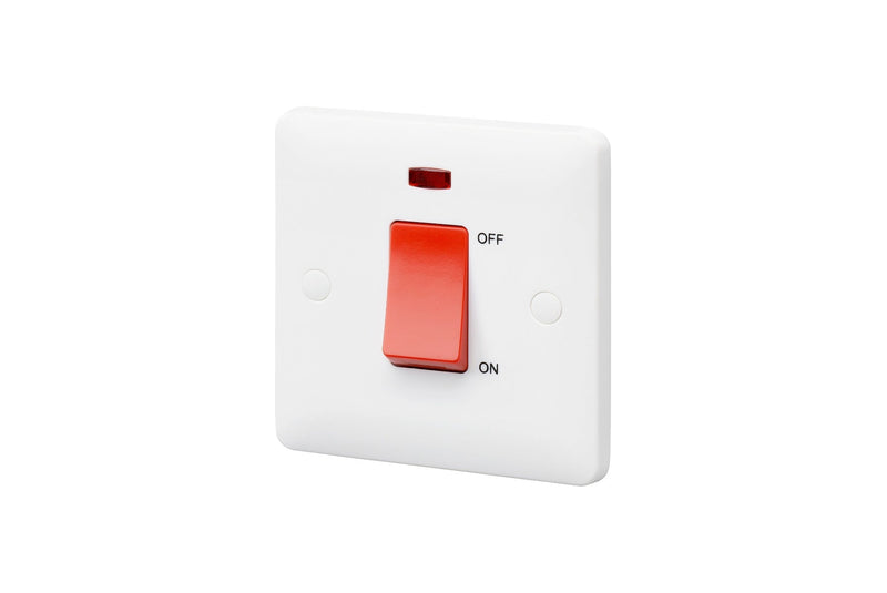 MK Base 32A 1G DP Switch with Neon (MB5105WHI)