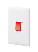 MK Base 45A 2G DP Switch (2G Portrait) (MB5215WHI) - MK - Falcon Electrical UK