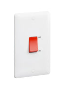 MK Base 45A 2G DP Switch (2G Portrait) (MB5215WHI) - MK - Falcon Electrical UK