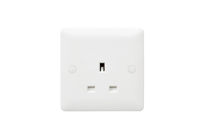 MK Base 13A 1G Unswitched Socket (MB780WHI)