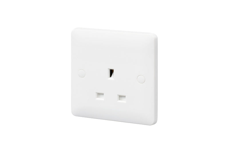 MK Base 13A 1G Unswitched Socket (MB780WHI)