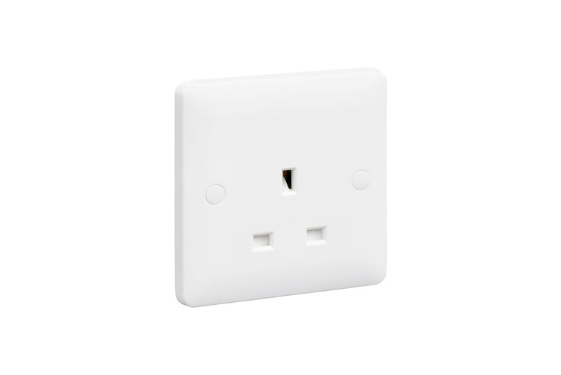 MK Base 13A 1G Unswitched Socket (MB780WHI)